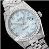 Image 1 : Rolex Men's Stainless Steel, QuickSet, Diamond Dial & Diamond Bezel - REF#425N5J