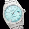 Image 1 : Rolex Men's Stainless Steel, QuickSet, Diamond Dial Fluted Bezel - REF#370R9X