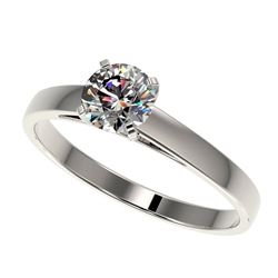 Genuine 0.73 CTW Certified H-I Quality Genuine Diamond Solitaire Engagement Ring Gold - 36473-REF#57