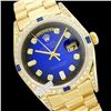 Image 1 : Rolex Men's 18K Yellow President, QuickSet, Diam Dial & Diam/Sapphire Bezel - REF#1292A7F