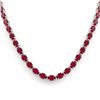 Image 1 : Genuine 40 CTW Ruby Eternity Tennis Necklace 14K Gold - 23379-REF#169Z7Y