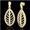 Image 2 : Genuine 2.0 CTW Micro Pave Diamond Certified Designer Earrings 18K Gold - 21475-REF#128G6W