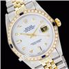 Image 1 : Rolex Men's 2Tone 14K Gold/ SS, QuickSet, Diam Dial & Diam/Sapphire Bezel - REF#474K5A