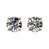 Image 1 : Genuine 1.03 CTW Certified H-I Quality Genuine Diamond Solitaire Stud Earrings Gold - 36570-REF#62Z8