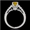Image 2 : Genuine 1.75 CTW Certified Fancy Intense Genuine Diamond Solitaire Ring Gold - 34995-REF#140G3W