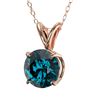 Image 2 : Genuine 1.04 CTW Certified Intense Blue Genuine Diamond Solitaire Necklace Gold - 36768-REF#81W8K