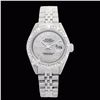 Image 1 : Rolex Ladies Stainless Steel, Roman Dial Pyramid Diam Bezel, Saph Crystal - REF#305W5Z