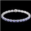 Image 2 : Genuine 24 CTW Tanzanite Eternity Designer Inspired Tennis Bracelet 14K Gold - 23395-REF#193H6R