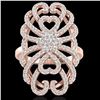 Image 2 : Natural 2.25 CTW Micro Pave Diamond Certified Designer Inspired Ring 14K Gold - 20886-REF#141M8H