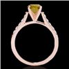 Image 2 : Genuine 1.45 CTW Certified Fancy Intense Genuine Diamond Solitaire Ring Gold - 34987-REF#107N3G