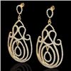 Image 1 : Natural 3.50 CTW Micro Pave Designer Diamond Certified Earrings 14K Gold - 22448-REF#233Y5V