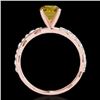 Image 2 : Genuine 1.40 CTW Certified Fancy Intense Genuine Diamond Solitaire Ring Gold - 34879-REF#101X5A