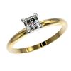 Image 2 : Genuine 0.50 CTW Certified Quality Princess Genuine Diamond Solitaire Ring Gold - 32870-REF#58M7H