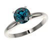 Image 2 : Genuine 1.50 CTW Certified Intense Blue Genuine Diamond Solitaire Engagement Ring Gold - 32928-REF#1