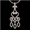 Image 2 : Natural 1.60 CTW Diamond Certified Micro Pave Designer Necklace 14K Gold - 22420-REF#111Y3V