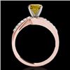 Image 2 : Genuine 1.40 CTW Certified Fancy Intense Genuine Diamond Bypass Solitaire Ring Gold - 35080-REF#122T