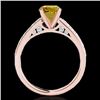 Image 2 : Genuine 1.50 CTW Certified Fancy Intense Genuine Diamond Solitaire Ring Gold - 34870-REF#112X3A