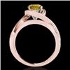Image 2 : Genuine 1.15 CTW Certified Fancy Intense Genuine Diamond Solitaire Ring Gold - 34843-REF#102V5F