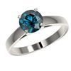 Image 2 : Genuine 1.57 CTW Certified Intense Blue Genuine Diamond Solitaire Engagement Ring Gold - 36550-REF#1