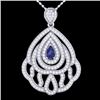 Image 1 : Natural 2.0 CTW Tanzanite & Micro Pave Diamond Designer Necklace In 18K Gold - 21274-REF#123W5K
