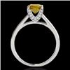 Image 2 : Genuine 2.0 CTW Certified Fancy Intense Genuine Diamond Solitaire Bridal Ring Gold - 34860-REF#176V5