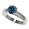 Image 1 : Genuine 1.25 CTW Certified Intense Blue Genuine Diamond Solitaire Engagement Ring Gold - 33006-REF#1