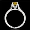 Image 2 : Genuine 1.18 CTW Certified Fancy Intense Genuine Diamond Solitaire Ring Gold - 35288-REF#104G5W