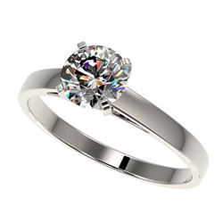 Genuine 1.01 CTW Certified H-I Quality Genuine Diamond Solitaire Engagement Ring Gold - 36501-REF#81