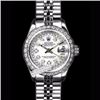 Image 2 : Rolex Ladies Stainless Steel, Diamond Dial & Diamond Bezel, Saph Crystal - REF#349K3A