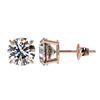 Image 2 : Genuine 1.94 CTW Certified H-I Quality Genuine Diamond Solitaire Stud Earrings Gold - 36626-REF#141K