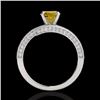 Image 2 : Genuine 1.75 CTW Certified Fancy Intense Genuine Diamond Bypass Solitaire Ring Gold - 35132-REF#131X