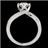 Image 2 : Genuine 1.20 CTW Certified G-I Genuine Diamond Bypass Solitaire Bridal Ring Gold - 35109-REF#104V8F