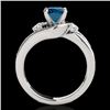 Image 2 : Genuine 1.50 CTW Certified Fancy Blue Genuine Diamond Bypass Solitaire Ring Gold - 35095-REF#118V2F