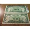 Image 1 : $5 1934-D SILVER CERTIFICATE & 1953-A US NOTE