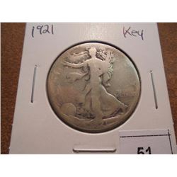 1921 WALKING LIBERTY HALF DOLLAR KEY DATE