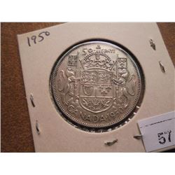 1950 CANADA SILVER 50 CENT