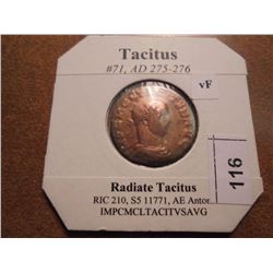 275-276 A.D. TACITUS ANCIENT COIN VERY FINE