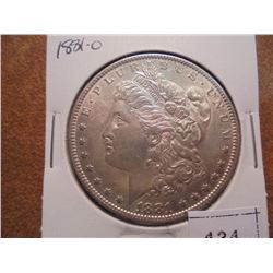 1881-O MORGAN SILVER DOLLAR AU