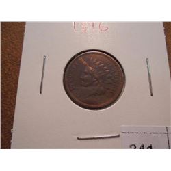 1876 INDIAN HEAD CENT (SEMI-KEY) EXTRA FINE