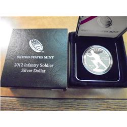 2012-W INFANTRY SOLDIER PF SILVER DOLLAR