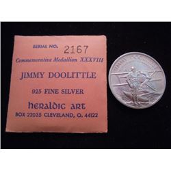 JIMMY DOOLITTLE .925 SILVER COMMEMORATIVE