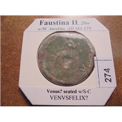 161-175 A.D. FAUSTINA II ANCIENT COIN