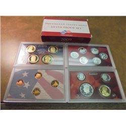 2009 US SILVER PROOF SET (WITH BOX) 18 PIECES