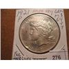 Image 1 : 1921 PEACE SILVER DOLLAR KEY DATE AU RIM BUMP