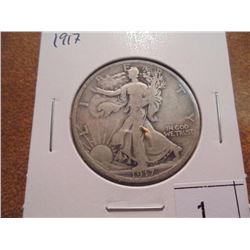 1917 WALKING LIBERTY HALF DOLLAR