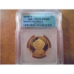 2008-S VAN BUREN DOLLAR ICG PR70 DCAM