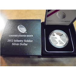 2012-W INFANTRY SOLDIER PROOF SILVER DOLLAR