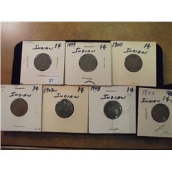 1891,99,1900,01,02,05 & 06 INDIAN HEAD CENTS