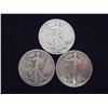 Image 1 : 1942 P/D/S SET OF WALKING LIBERTY HALF DOLLARS