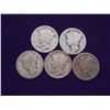 Image 1 : 5 ASSORTED TEENS MERCURY DIMES
